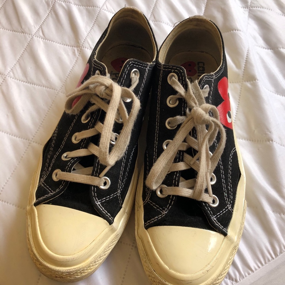 used comme de garçons converse lowtops
